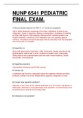 NURS 6541 / NUNP 6541 PEDIATRIC FINAL EXAM. QUESTIONS WITH WELL EXPLAINED ANSWERS.