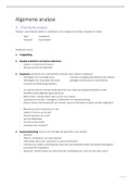 Samenvatting Quantitative Chemical Analysis,  Algemene Analyse