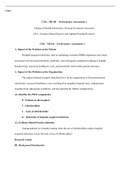 C361 Performance Assessment 1 .docx  C361  C361 - MLM1  €“ Performance Assessment 1  College of Health Professions, Western Governors University C361: Evidence-Based Practice and Applied Nursing Research   C361 - MLM1  €“ Performance Assessment 1  A. Impa