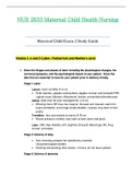 NUR 2633 / NUR2633 Exam 2 Study Guide (Latest 2021 / 2022): Maternal Child Health Nursing - Rasmussen