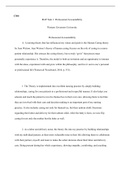 C304 Task 1 revision  C304  RGP Task 1: Professional Accountability  Western Governors University  Professional Accountability  A. A nursing theory that has influenced my values and goals is the Human Caring theory by Jean Watson. Jean Watson s theory of 