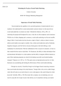 DF2.docx    BUSI 520  Defending the Practice of Social Media Marketing  Liberty University  BUSI 520: Strategic Marketing Management  Importance of Social Media Marketing   €œSocial media has the capability to be a powerful generator of earned media for s