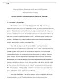 C791   Technology Task 1   .doc    C791  Advanced Information Management and the Application of Technology  Western Governors University  Advanced Information Management and the Application of Technology  A1. Advantages & Disadvantages  The healthcare sys