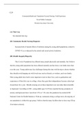 Social Media Campaign 229 Task  C229  CommunityHealth and  Population-Focused Nursing  Field Experience  Social Media Campaign  Western Governors University  (A)Time Log  See attached time log.  (B) Community Health Nursing Diagnosis  Increased risk of me