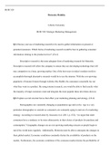 module3.docx  BUSI 520  Motorola Mobility  Liberty University  BUSI 520: Strategic Marketing Management  Q1. Discuss your use of marketing research to be used to gather information on present or potential customers. Which forms of marketing research would