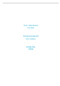 DeVry University, Keller Graduate School of Management ENTR 510Week 1 Allison Barnard Case Study LATEST OF MAY 2021 WITH CORRECT RESEARCH ANSWERS  AND GUARANTEED GRADE A+