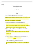 PRJ515 w7assignment.docx  PRJ515  Project Management Essentials  Red Zuma Project  Part4a  1.   How is the project progressing in terms of cost and schedule?  The project is slightly behind schedule and because of the delay we are having to use more  man 