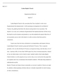 MGT517   W1Assignment.docx  MGT517  Linden Baptist Church  Organizational Behavior   MGT517  Linden Baptist Church is the association that I have decided to work out an Organizational Development plan. I will be pursuing an arrangement for our Board of Tr