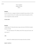 MA215   W5Assignment.docx    MA215  Week 5 Assignment Grantham University MA215  Question1:  In a poll of 600 voters in a campaign to eliminate non-returnable beverage containers, 210 of the voters were opposed. Develop a 92% confidence interval estimate 