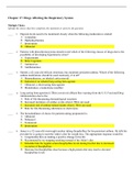 NSG 6005 Advanced Pharmacology Questions and Answers: Chapter 17: Drugs Affecting the Respiratory System.