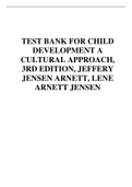 TEST BANK FOR CHILD DEVELOPMENT A CULTURAL APPROACH, 3RD EDITION, JEFFERY JENSEN ARNETT, LENE ARNETT JENSEN