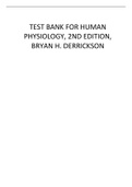 TEST BANK FOR HUMAN PHYSIOLOGY, 2ND EDITION, BRYAN H. DERRICKSON