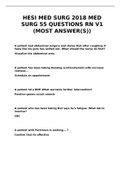 MED SURG 201 HESI MED SURG 2018 MED SURG QUESTIONS RN V1 ( COMPLETE SOLUTION RATED A)