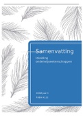 Samenvatting literatuur inleiding onderwijswetenschappen