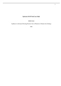 Epistaxis SOAP Note or Case Study NRNP 6568_ Synthesis in Advanced Nursing Practice Care of Patients in Family Care Settings (2021) With Reflection and Case Questions Answered.