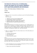 Test Bank For Primary Care, A Collaborative Practice 5th Edition by Terry Buttaro GRADED A WITH QUESTIONS,ANSWERS AND RATIONALES