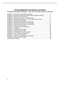Samenvatting Personality Psychology H1 t/m H19. ISBN: 9781526847874 3e editie   Persoonlijke- En Individuele Verschillen (PSBA1-12)