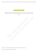 Epistaxis SOAP Note or Case Study NRNP 6568_ Synthesis in Advanced Nursing Practice Care of Patients in Family Care Settings (GRADED A) With Reflection and Case Questions Answered.