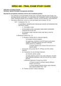 NRSG 485 - FINAL EXAM STUDY GUIDE.