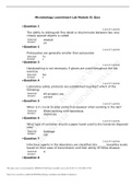 MCB 2289LMicrobiology LearnSmart Lab Module 01 Quiz