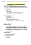 CNURSING 340 - Pharmacology Final Exam Study Guide.