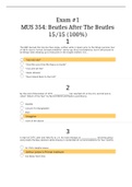 Exam (elaborations) MUS 354: Beatles After The Beatles (MUS354) (MUS 354: Beatles After The Beatles (MUS354))  Exam #1 MUS 354: Beatles After The Beatles 15/15 (100%) Score