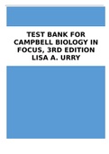 Test Bank for Human Biology 16th Edition by Made