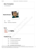 NURS 200 Rashid Ahmed Vsim Feedback Log and Score