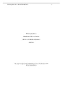 NR302-11891 Health Assessment I (2020 2021) RUA Health History Chamberlain College of Nursing