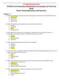 PATHOPHYSIOLOGY)_ PATHO 2410 Nutrition Elimination & Sexuality (CP 4) Test Bank Exam Tested Questions and Answers (Revised 2021 Exam Study Guide)