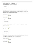 CRJ 220 Week 11 Quiz 4 with Answers,WELL EXPLAINED 100% CORRECT.