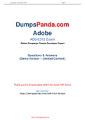 DumpsPanda New Realise Authentic Adobe AD0-E312 Dumps PDF