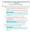 NURSING 3366 Patho Module Six and Seven Assignment A & R  Module 6: Peripheral Vascular System Disorders Module 7: Cardiovascular System Disorders