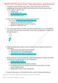 WGU C157 Practice Test 7-key Questions and Answers,100% CORRECT