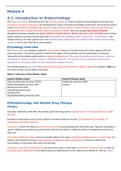 NURS 251 Pharmacology Module 4 ; Introduction to endocrinology(keypoints)- Portage Learning