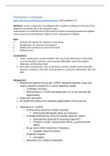 Parkinsonism clinical summary 