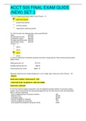 ACCT 505 FINAL EXAM GUIDE  (NEW) SET 3