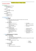 NURSE-UN 1225 - Pediatrics Exam 2 Study Guide.