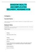 SHADOW HEALTH UNCOMPLICATED DELIVERY, NURSING 4130