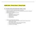 NURS 5343 - Pharm Exam 1 Study Guide.