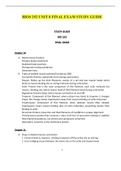 BIOS 252 UNIT 8 FINAL EXAM STUDY GUIDE / BIOS252 UNIT 8 FINAL EXAM STUDY GUIDE(LATEST)|ALL ANSWERS VERIFIED,100% CORRECT -Chamberlain College of Nursing