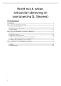 Recht m.b.t. sekse, seksualiteitsbeleving en voortplanting (Liesbet Stevens)