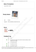 Feedback Log & Score Randy Adams ,,,feedback log&amp ;score randy Adams/ PTSD complicated  by traumatic  brain injury score 96%