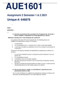 AUE1601 ASSIGNMENT 2'