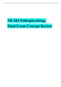 NR 283 Pathophysiology Final Exam Concept Review