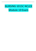 NURSING 1015C NCLEX Module 10 Exam