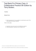 Buttaro: Primary Care, A Collaborative Practice, 5th Edition | Test Bank For Primary Care A Collaborative Practice, 5th Edition : all chapters (chapter 1 - chapter 250) Questions, answers with rationales_ A+ solutions