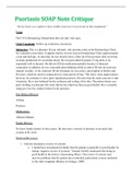 NURSING 812 Psoriasis SOAP Note Sample- Critique | (Already Graded A)