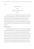 570 FINAL PAPER ZENA 4244 .docx  PSY 570  An Inferior Woman Final Project   Southern New Hampshire University  PSY 570  The topic of this paper is about a woman named Zena Freeman from case study vignette  10-53 (Koocher & Keith-Spiegel, 2016, p. 341) She