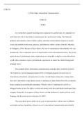 1 2 Short Paper Intercultural Communication.docx    COM-321  1-2 Short Paper: Intercultural Communication  COM-321  M.B.A   In a world that is quickly becoming more connected on a global scale, it is imperative to understand the role of intercultural comm